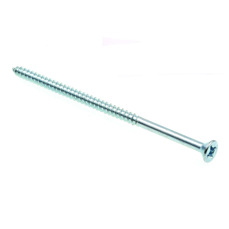 Prime-Line No. 10x10cm Wood Screws Flat Head Cross Zinc Alloy 20 Pack