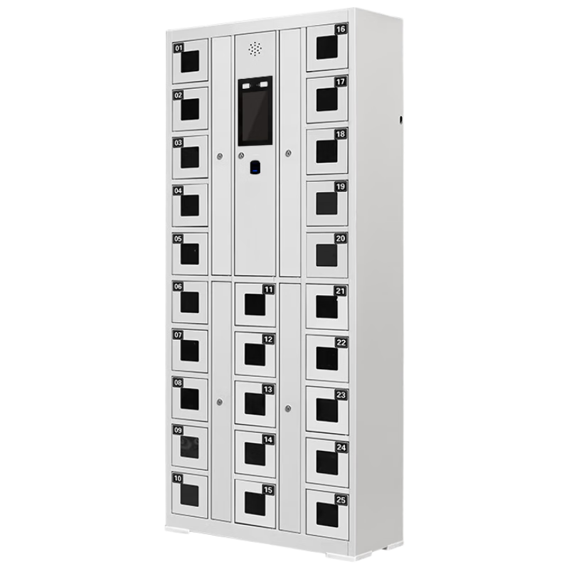 Huayu Huiyang 25-door system mobile phone cabinet shift cabinet intelligent dual authentication time management charging cabinet face recognition + fingerprint infrared presence detection model HY-HSJG24