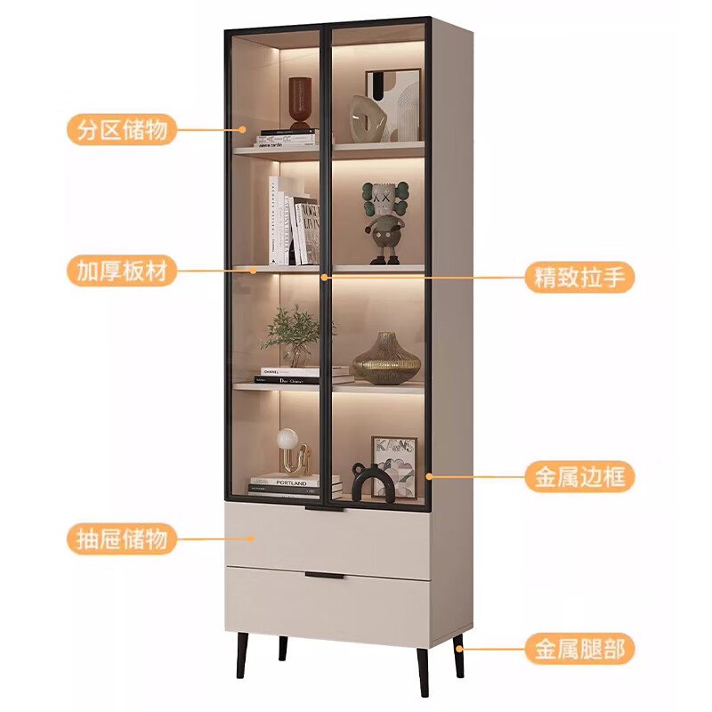 Chentan Home solid wood corner cabinet corner cabinet living room floor-standing corner cabinet storage cabinet small apartment bookcase storage cabinet storage rack solid wood ecological board iceberg white 150*35*50