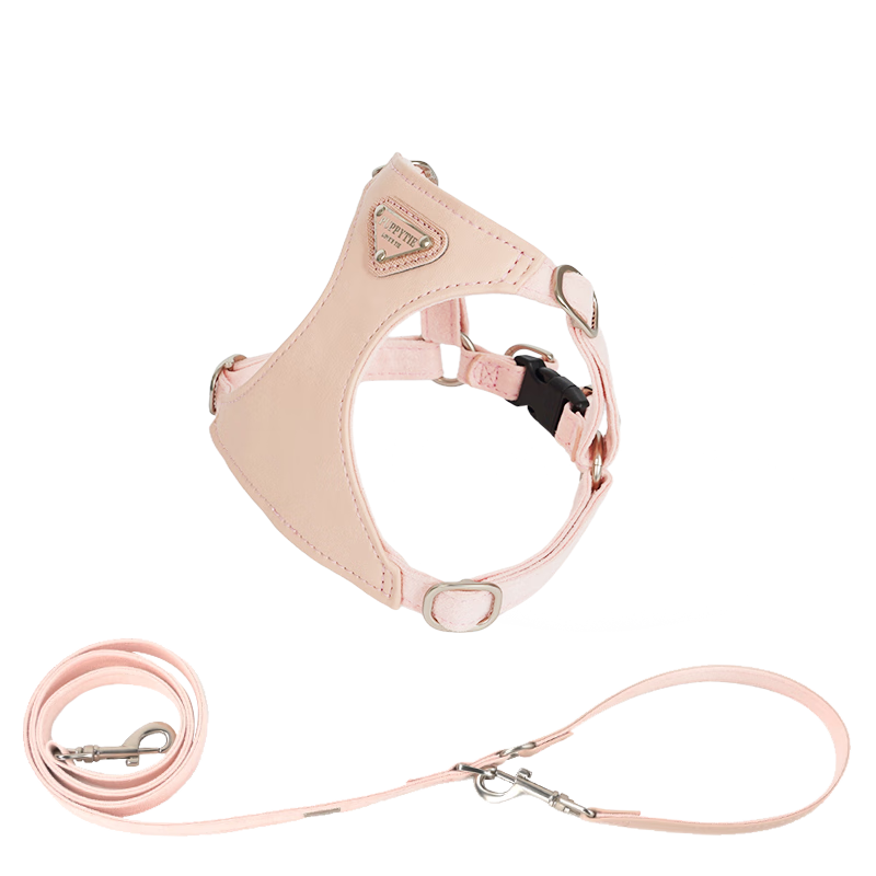 Puppytie Ragdoll Cat Chest and Harness Traction Lightweight and Unrestricted Multi-color Optional Orange Cat Ragdoll Pet Walking Rope Strawberry Pink-Set (Chest Harness + Traction Rope) XXS Code-Recommendation-3-6 catties