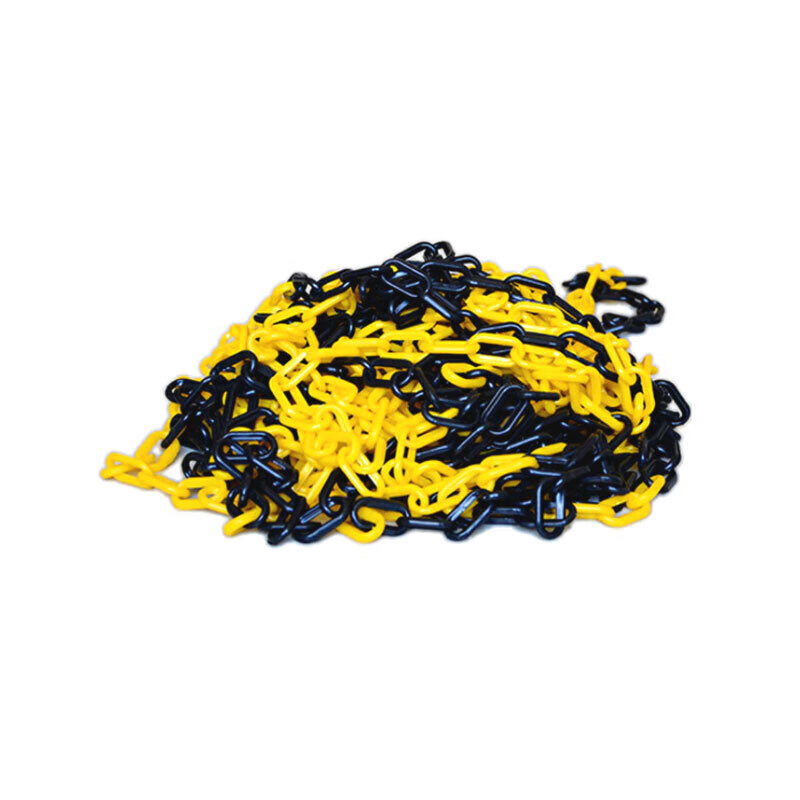 Masif plastic road cone chain warning and protection hotel isolation ice cream cone warning chain yellow and black 5 meters with 2 hooks/package