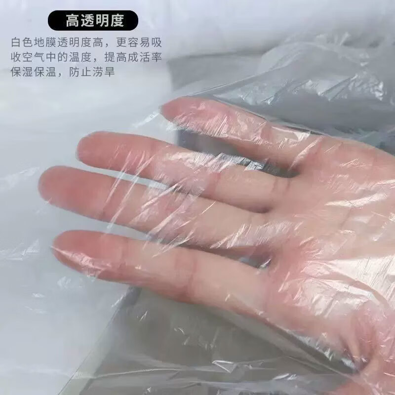 FANCYCHIC white transparent agricultural thickened small shed special film vegetable field insulation film winter 2.2 meters wide 5 wires thick agricultural film 30 meters long