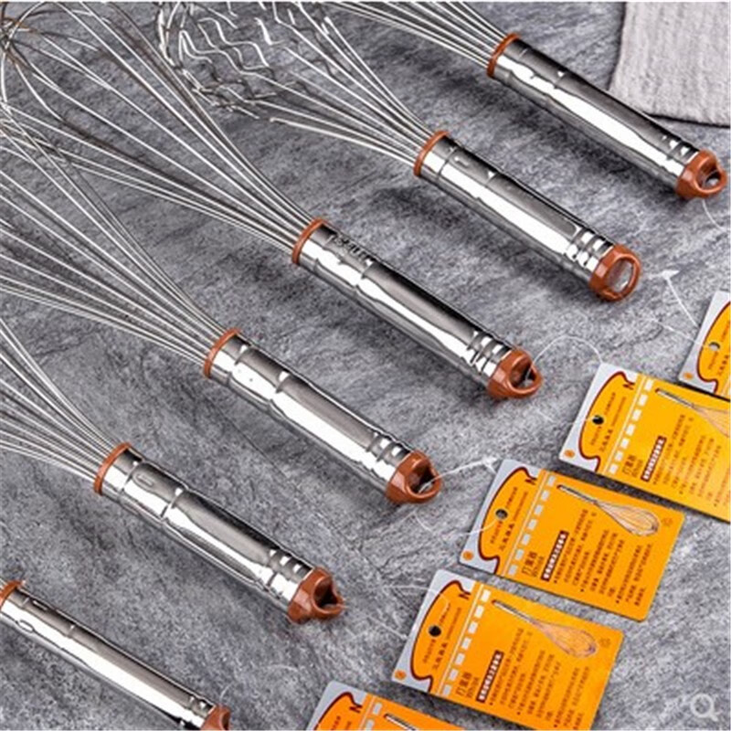 Stainless steel 8 10 inch manual egg beater mixer egg pumping egg cream whipping household baking tools Sanneng SN4884 9 inch