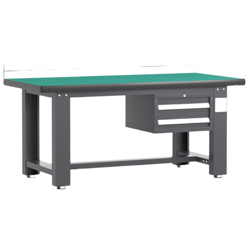 Baigang Heavy Duty Workbench Anti-static Maintenance Table Factory Workshop Fitter Operation Table Assembly Line Packing Table Single Table + Two Crane Drawers 1500*750*800mm