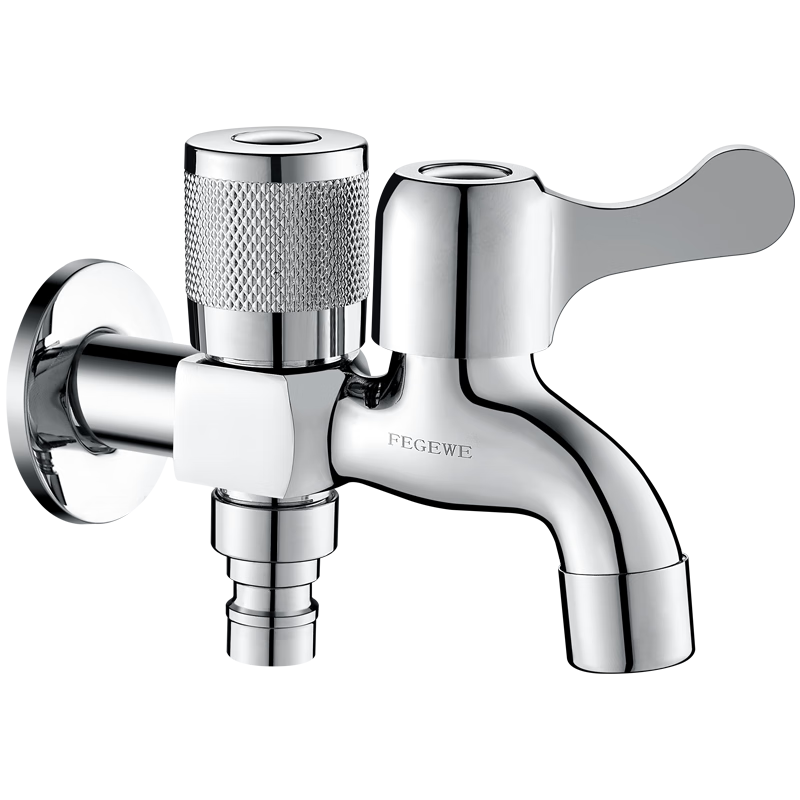 Panluo washing machine faucet, one in and two out, automatic water stop valve, double outlet, one point and two, household connector, special three-way with water stop, vertical opening | one in, two out | 4 points + mesh mouth
