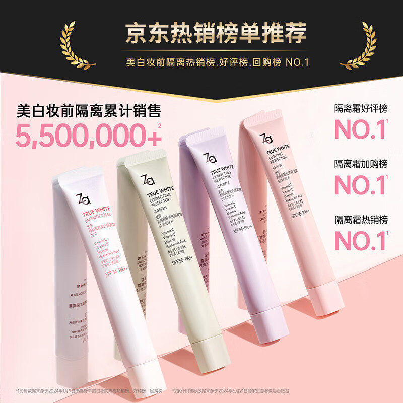 Ji Rui isolation cream, whitening, sunscreen, concealer, 4-in-1 makeup cream, brightening, repairing, oil-controlling, moisturizing, make-up primer, soft light purple 1.5g