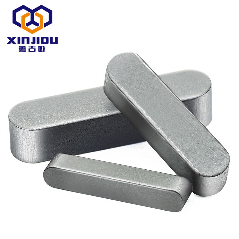 Xinjiou 45 steel flat key type A GB1096 round head flat key pin keyway pin motor key pin pin shaft 8*7*40 5 pcs