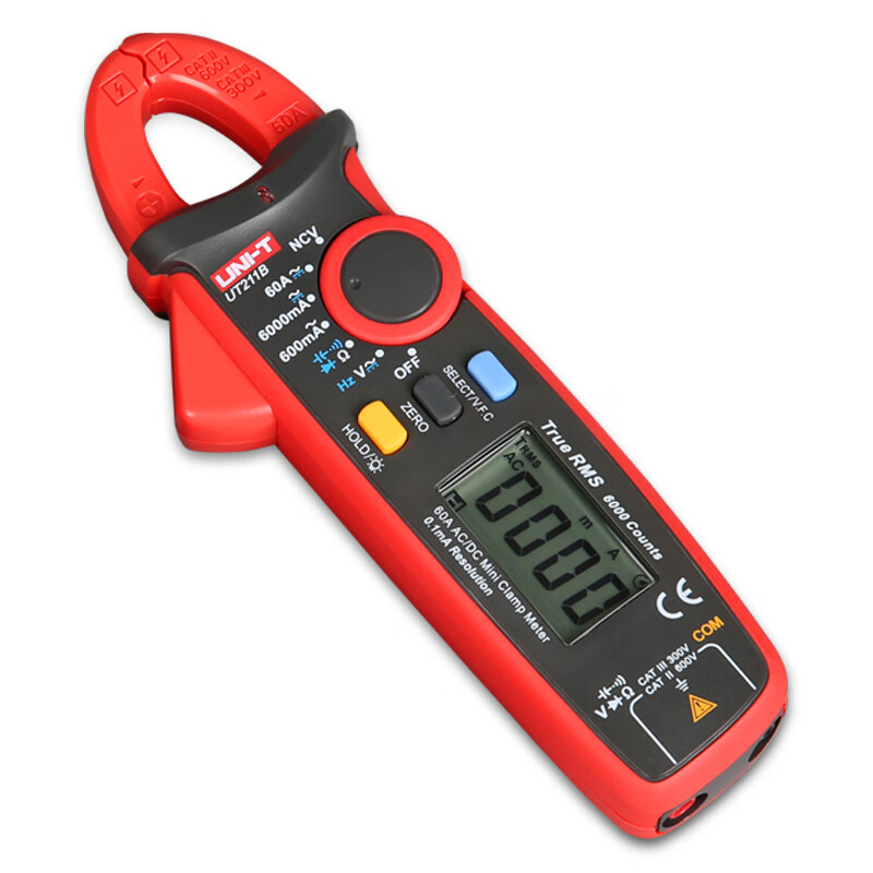 Uni-T clamp ammeter high-precision clamp meter UT210E mini digital clamp multimeter AC and DC ammeter UT211B AC and DC 60A+mA level accuracy