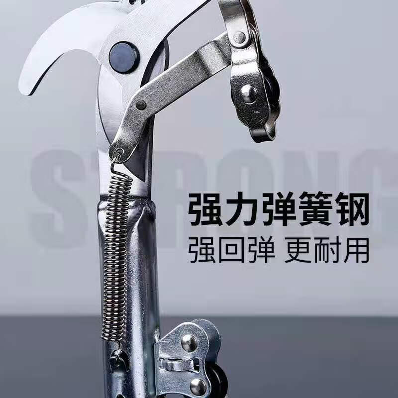 Qinkai high-altitude tree pruning artifact, fruit-picking artifact, longan scissors, high-branch shears, telescopic pole, high-altitude pruning scissors, extended, super labor-saving three-wheel shears (no rope)