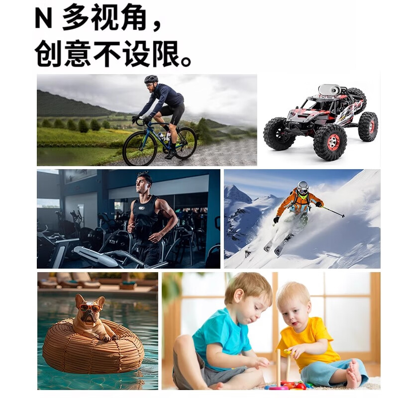 Photographer Sports Thumb Camera Cycling Recorder Travel Outdoor Student Thumb Camera Portable Shooting HD Volg Chest-Fixed Head Mounted Camera Black Charging Box + 1080P + 1.47 Large Screen + Magnetic Lanyard 128G