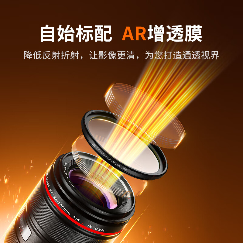JJC uv mirror 77mm filter lens protective mirror suitable for Canon RF24-105 USM r5 r62 r6 second generation camera Nikon Z24-120 Sony 24-105