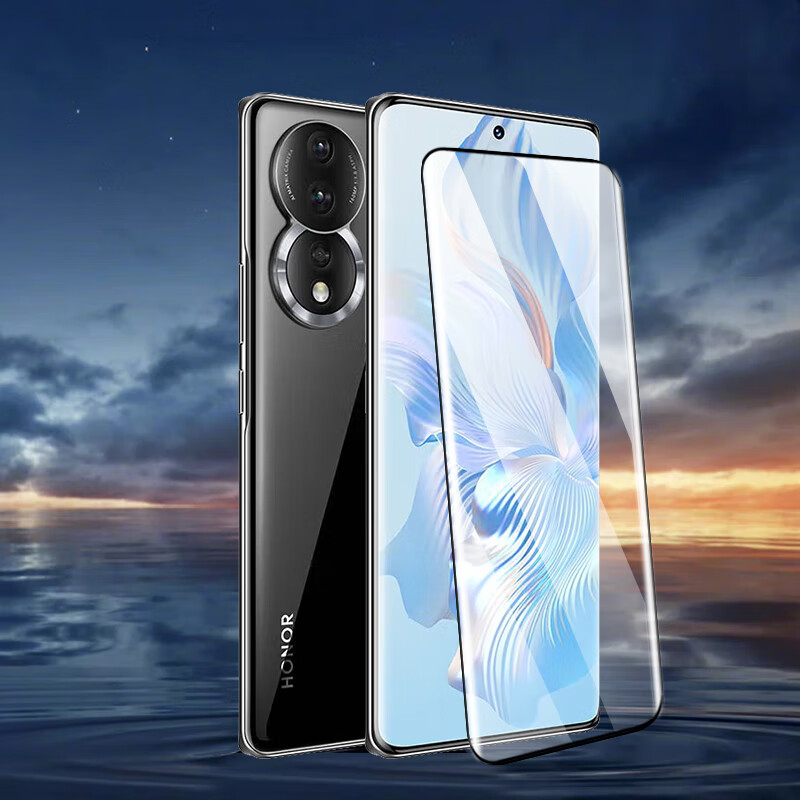 Smorss two-piece hardcover suitable for Honor 80 tempered film honor80 mobile phone film full screen coverage ultra-thin curved glass HD protective film anti-fall anti-fingerprint mobile phone film