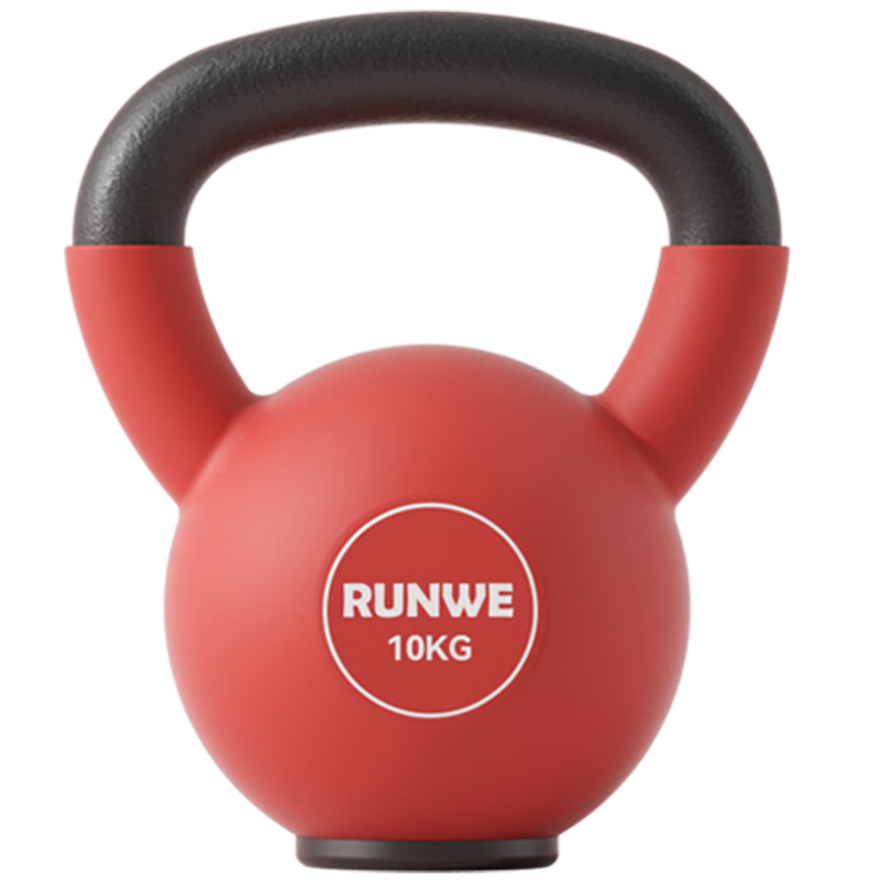 Langwei dumbbell men's home lifting dumbbell kettlebell women's sports fitness equipment indoor pure iron pair red 10kg advanced women/beginner men