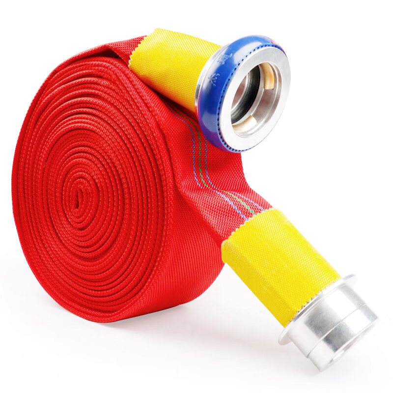 Fire hose 13-65-20/25 red polyurethane rubber lined high pressure wear-resistant thickened 2.5/3 inch water pipe DN50 13-50-25 red hose with inner buckle interface 2 inches