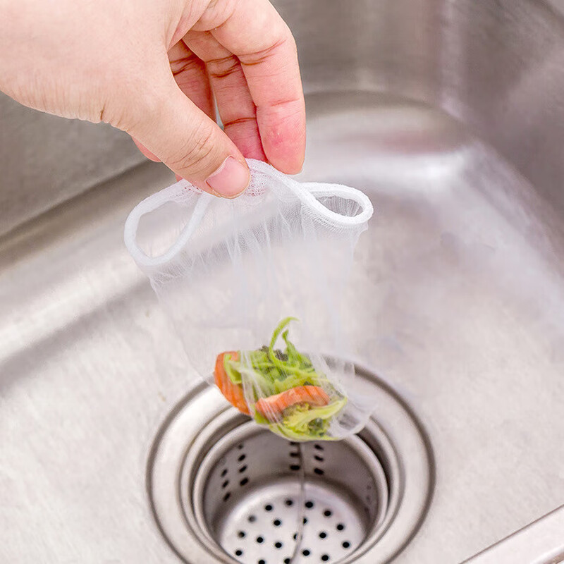 Disposable kitchen sink garbage filter sewer sink dishwashing sink leftovers pool universal anti-blocking 10*11cm (1 pack of 100 pieces)