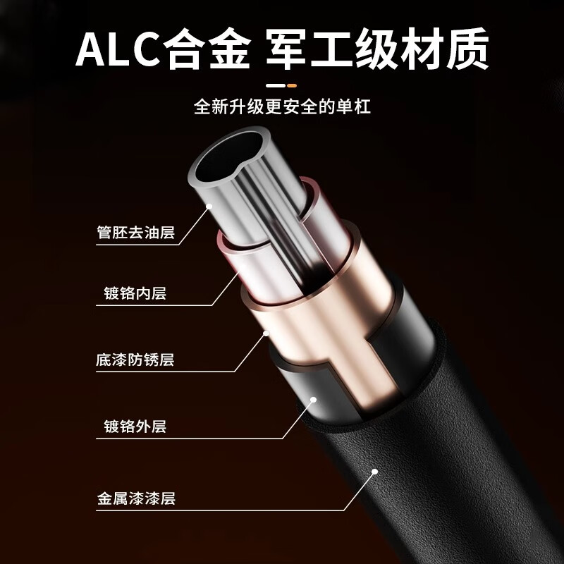 SPXINE lumbar process hanging horizontal bar lumbar traction belt indoor home stretching suspension lumbar disc herniation special auxiliary artifact horizontal bar 92-130CM + traction belt + ring