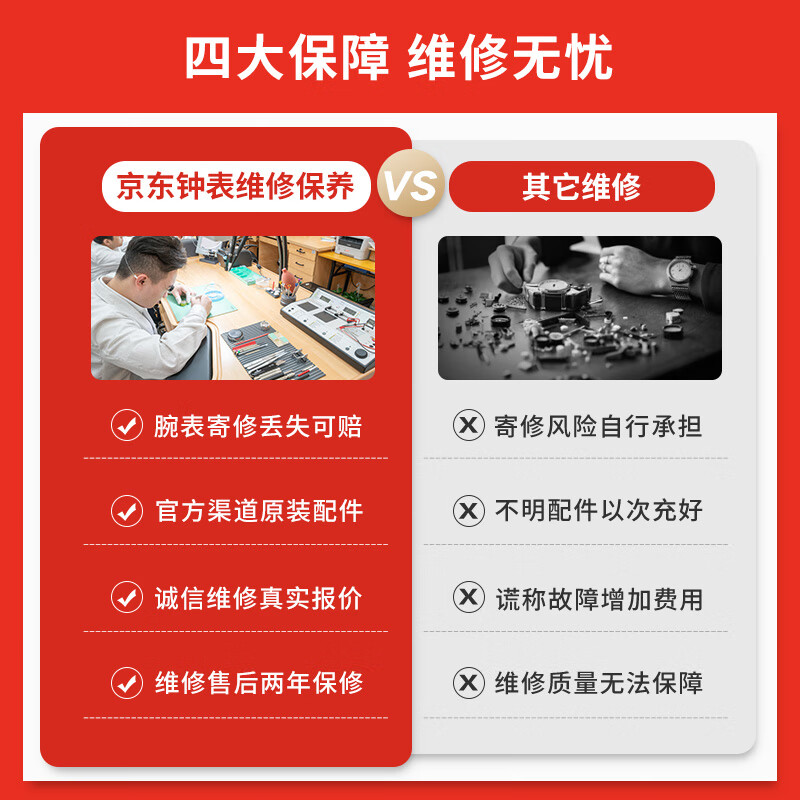 Watch repair and maintenance Mechanical quartz watch movement cleaning and oil maintenance Longines Armani Tissot watch repair Omega/Chopard/Breitling/Kunlun quartz watch