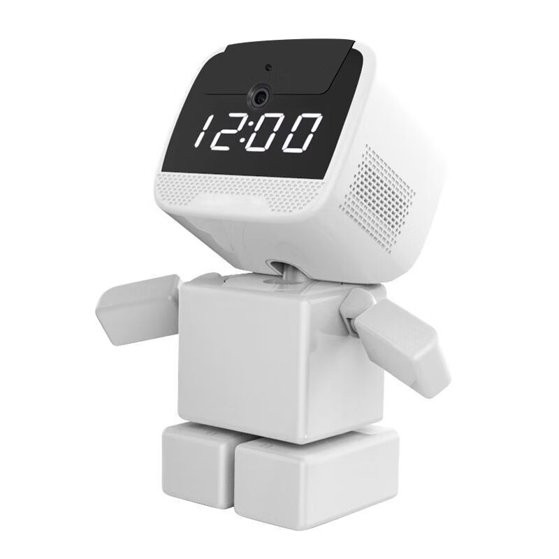 Camouflage camera bedside built-in desktop ornaments monitoring robot ornaments built-in battery wifi remote with clock LED clock display Square Man Rechargeable 5MP+ no memory