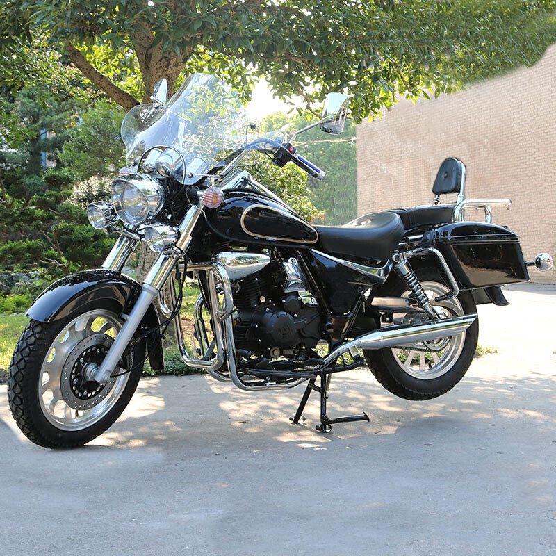 Storm Prince Motorcycle Prince Heavy Duty Motorcycle Can Be Licensed 200 Long Distance Rider Motorcycle Boulevard Glider Retro Street Car Rebel Chameleon Brand New 200 Air Cooled + Disc Brake + Saddlebags + 15 Upgrades