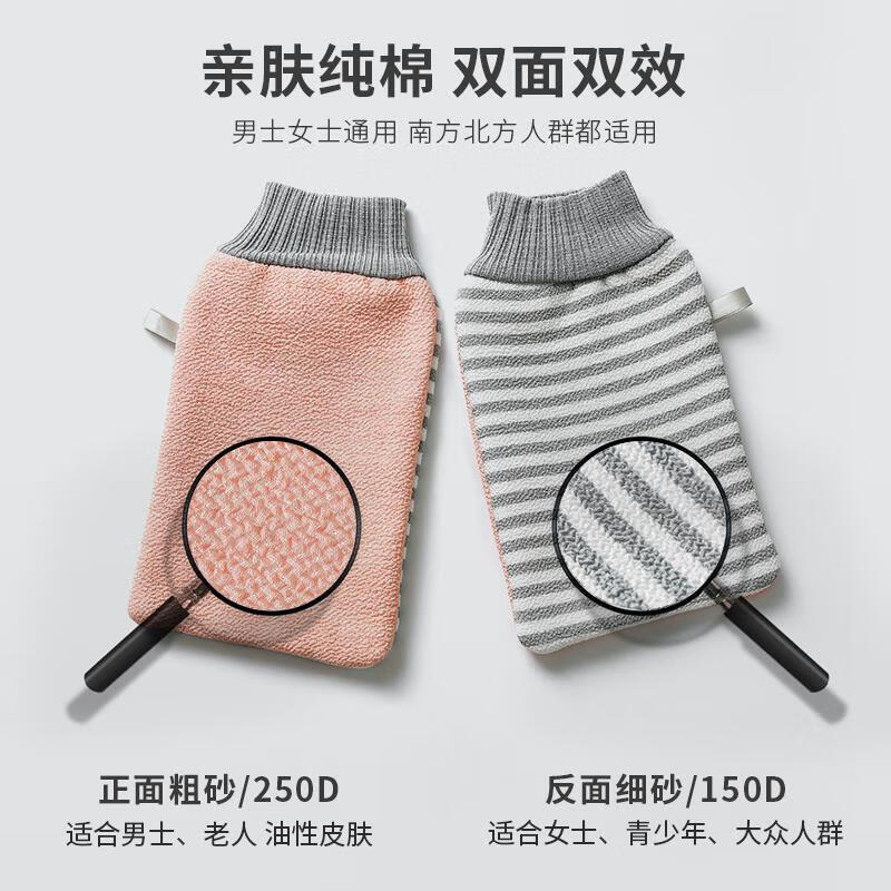 JCZS Germany 2025 Northeastern old-fashioned bath towel thick and powerful rub mud and gray men's special bath towel rub bath artifact hand Nordic gray thick and fine double sand + mud in seconds