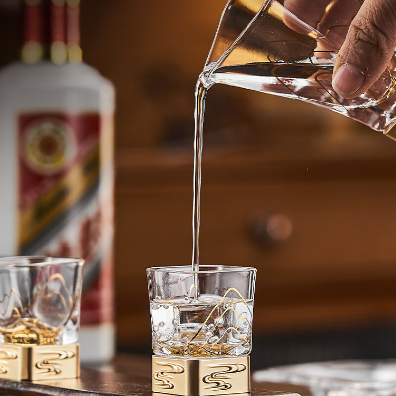 Imperial Palace Cultural and Creative Wine Set White Wine Glass Crystal Glass 6 Pots 6 Cups Gift Box High-end Birthday Gift Single Pack