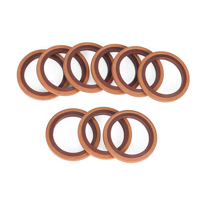 Jinggong (JINGGONG) copper fluorine rubber combination gasket JB982-77 quenched nitrile O-ring seal oil seal plate with high temperature resistance 6-60mm inner diameter 14mm (5 pieces)