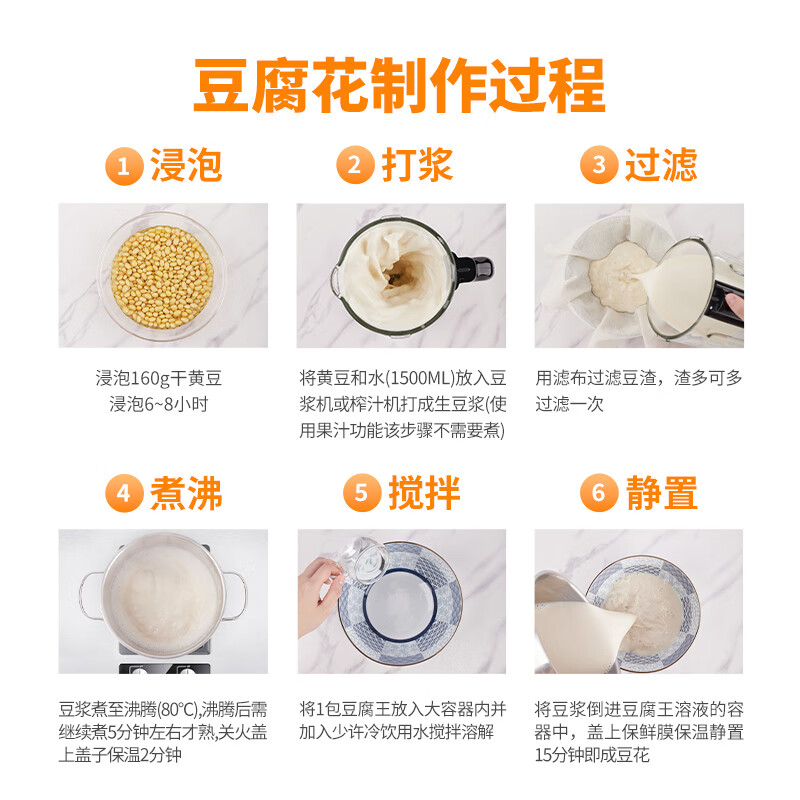 Shangchuan Tofu King Gluconolactone 3g*20 packs, home-made tofu curd coagulant, homemade internal fat tofu curd