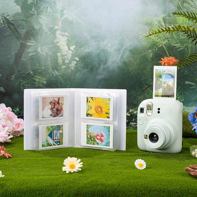 Fuji (FUJIFILM) instax mini12 instant imaging camera (mini11 instant camera upgraded version) mint green package 2 official version + 20 white edges + protective case