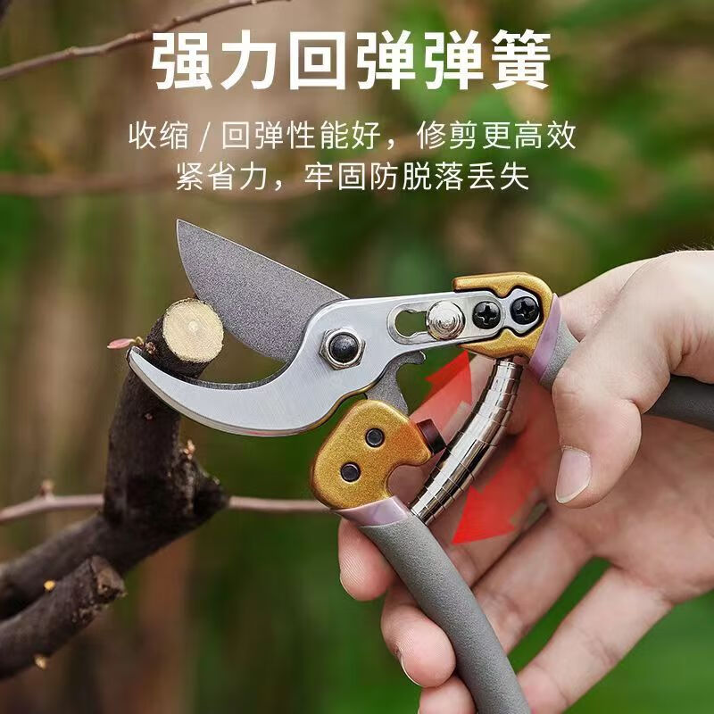 Xulin German brand gardening scissors pruning shears large scissors for cutting branches special pruning branches rough pruning flowers and greening gray