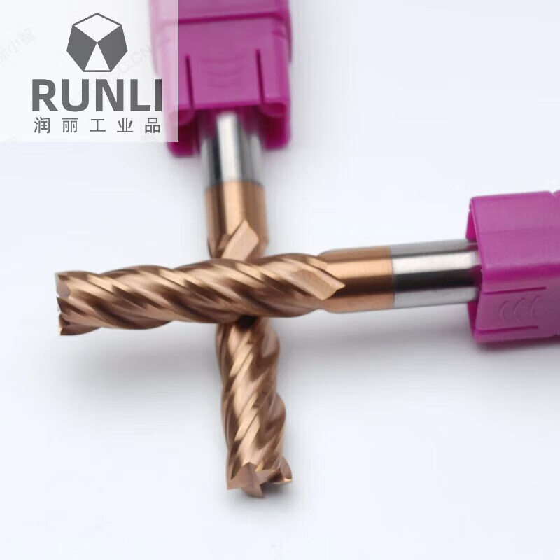 Chunbao 60-degree extended coating 2-edge 4-edge flat head tungsten steel alloy end mill stainless steel knife 2468 CNC red 20X80X150