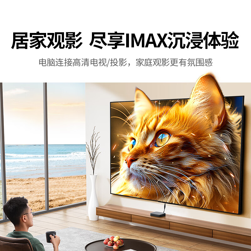 Greenlink DP to HDMI adapter 4K HD DisplayPort male to female video converter suitable for computer graphics card desktop connected to monitor projector cable 65302