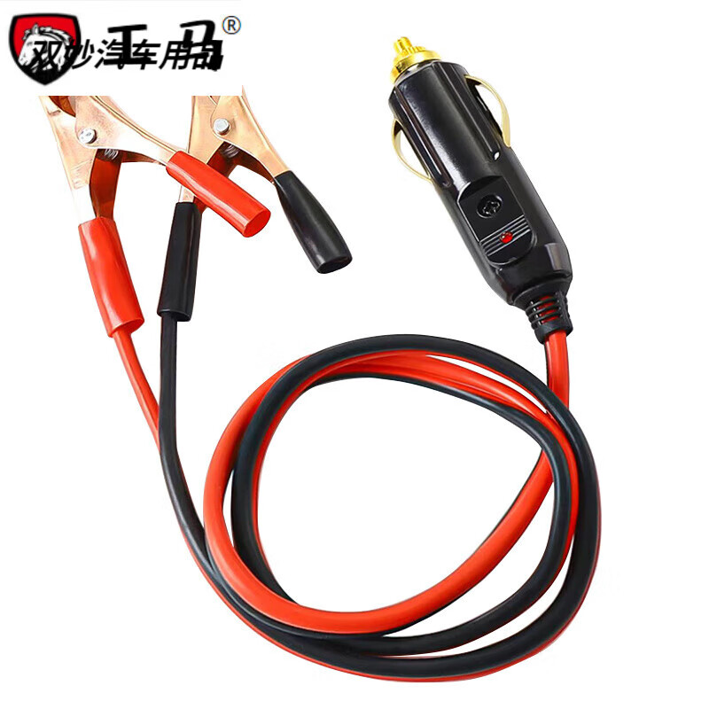After-trip car cigarette lighter plug pure copper high-power high-temperature resistant air pump extension cord 12v24v universal male pure copper plug 2.5 flat line length 10 cm