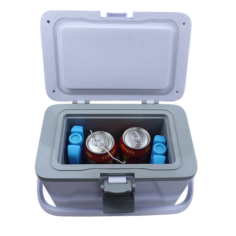 Insulated box mini refrigerator medical transport 2.6L breast milk low temperature preservation 2-8 biological preparations transfer box 2.6L white with temperature display + 3 ice bags 1 ice row