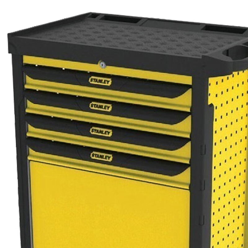 Stanley (STANLEY) Tool Cart Trolley Tool Cabinet Auto Repair Workshop Storage Rack Drawer Tool Storage Cabinet Mobile Workbench 4-Drawer Multi-Function Tool Cart 93-711-23