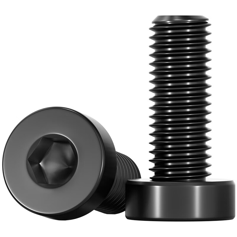 Fengji Black 304 Stainless Steel Thin Head Hexagon Screws DIN7984 Short Head Extended Bolts M3M4M5M6-M12 Black 304-M6*18 10 pcs