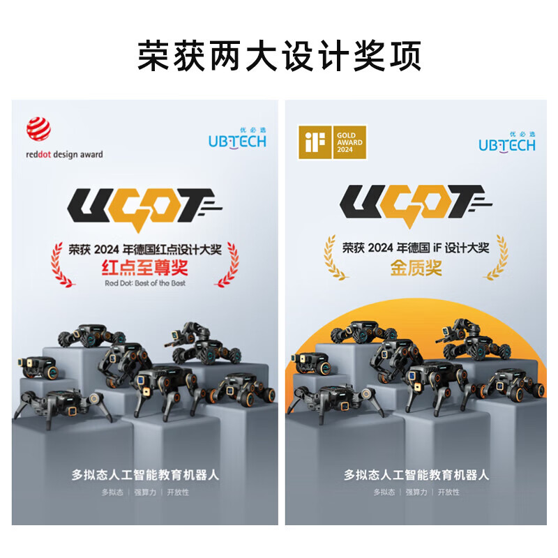 UBTECH AI artificial intelligence robot bionic robot dog primary school and middle school children learning ai toy remote control programming robot Spring Festival high-end gift for boys and girls polymorphic AI educational robot city surprise suit UGOT