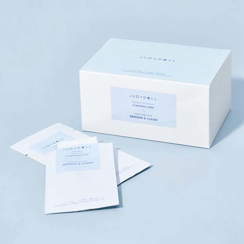 Judydoll stocks 60 pieces of makeup remover wipes, individually packaged, gentle cleansing wipes as a New Year gift
