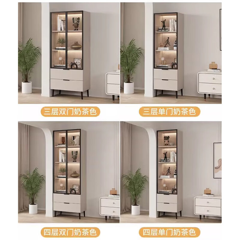 Chentan Home solid wood corner cabinet corner cabinet living room floor-standing corner cabinet storage cabinet small apartment bookcase storage cabinet storage rack solid wood ecological board iceberg white 150*35*50
