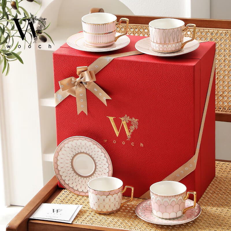 WOOCH light luxury ceramic coffee cup and saucer gift box set high-value gift box cup couple souvenir wedding birthday housewarming