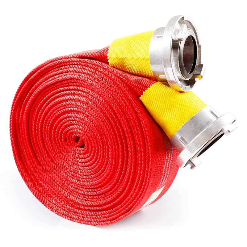 Fire hose 13-65-20/25 red polyurethane rubber lined high pressure wear-resistant thickened 2.5/3 inch water pipe DN50 13-50-25 red hose with inner buckle interface 2 inches