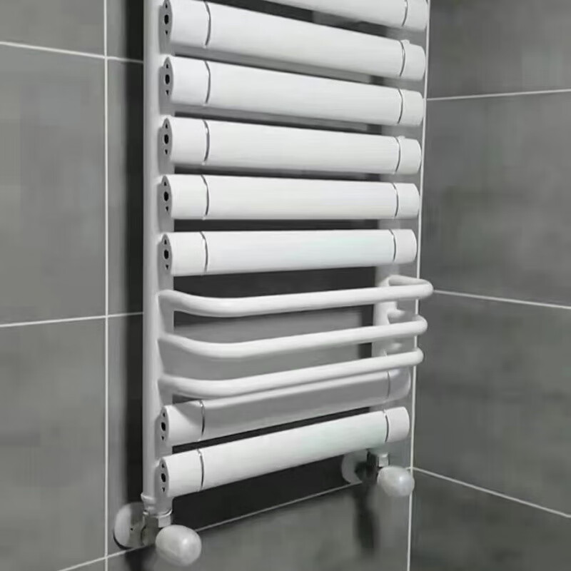 FANCYCHIC pure aluminum composite small basket bathroom radiator household water floor heating radiator wall-mounted bathroom 400 center distance 600 high 7+4