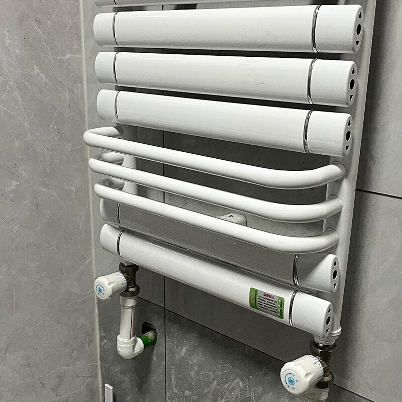 FANCYCHIC pure aluminum composite small basket bathroom radiator household water floor heating radiator wall-mounted bathroom 400 center distance 600 high 7+4