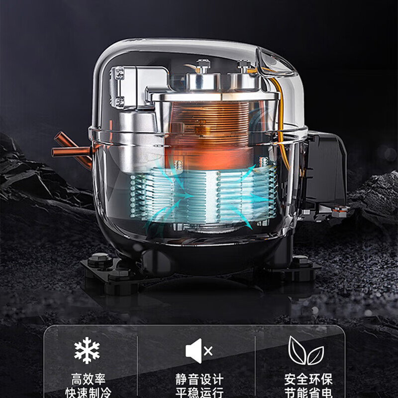 Chigo double-door refrigerator small rental dormitory double-door refrigeration and freezing first-class energy efficiency home large-capacity office refrigerator micro-frost two-door first-class energy efficiency BCD-168CD shelf model