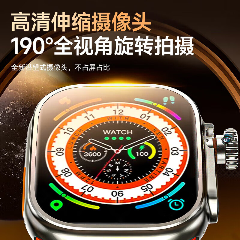 PALMHANG Huaqiangbei 5G full network smart watch S10Ultra5 cellular top version phone watch with plug-in card for adults, children, middle and high school students multi-functional electronic watch S10Ultra top version with silver + free download + large games comparable to mobile phones