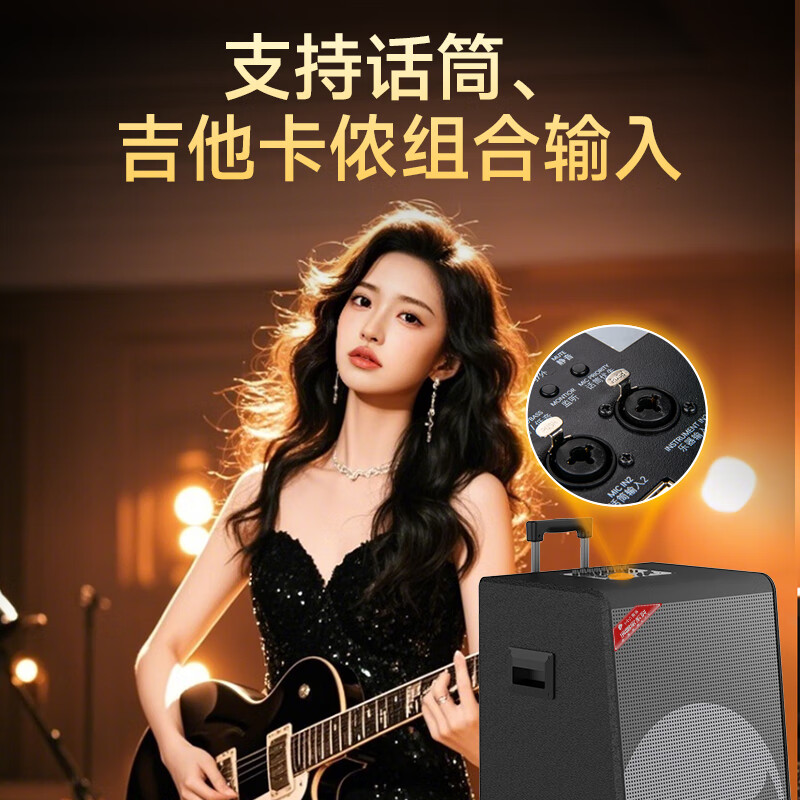 HiVi 15-inch high-end outdoor audio high-power square dance rod audio musical instrument speaker professional stage performance subwoofer dual microphone MY15