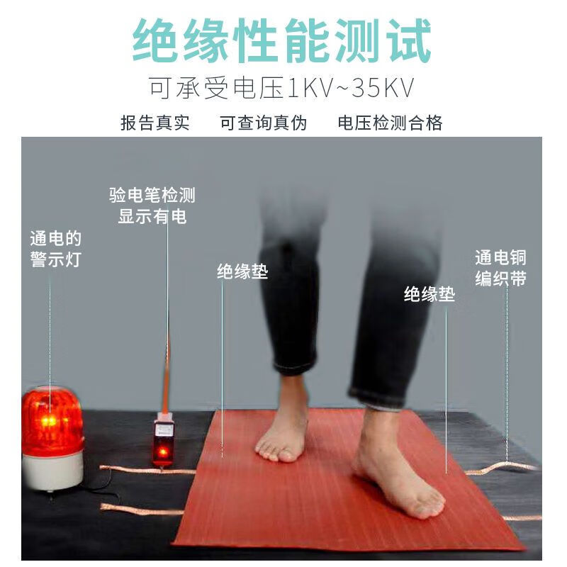 Customized insulating rubber mat 10kv power distribution room high voltage non-slip carpet floor mat rubber room rubber plate wear-resistant shock-absorbing rubber 5mm black 1.2m x 10m long x 5mm thick