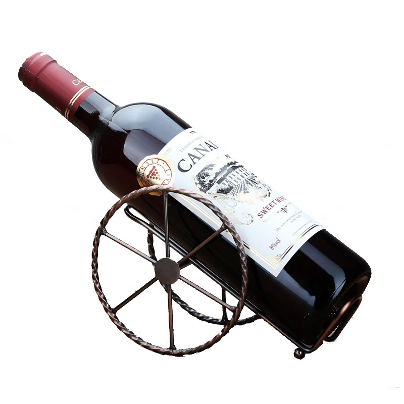 Interesting appliance wine rack European style creative red wine rack wine bottle rack ornament cup holder modern simple red wine holder heart-shaped rose gold