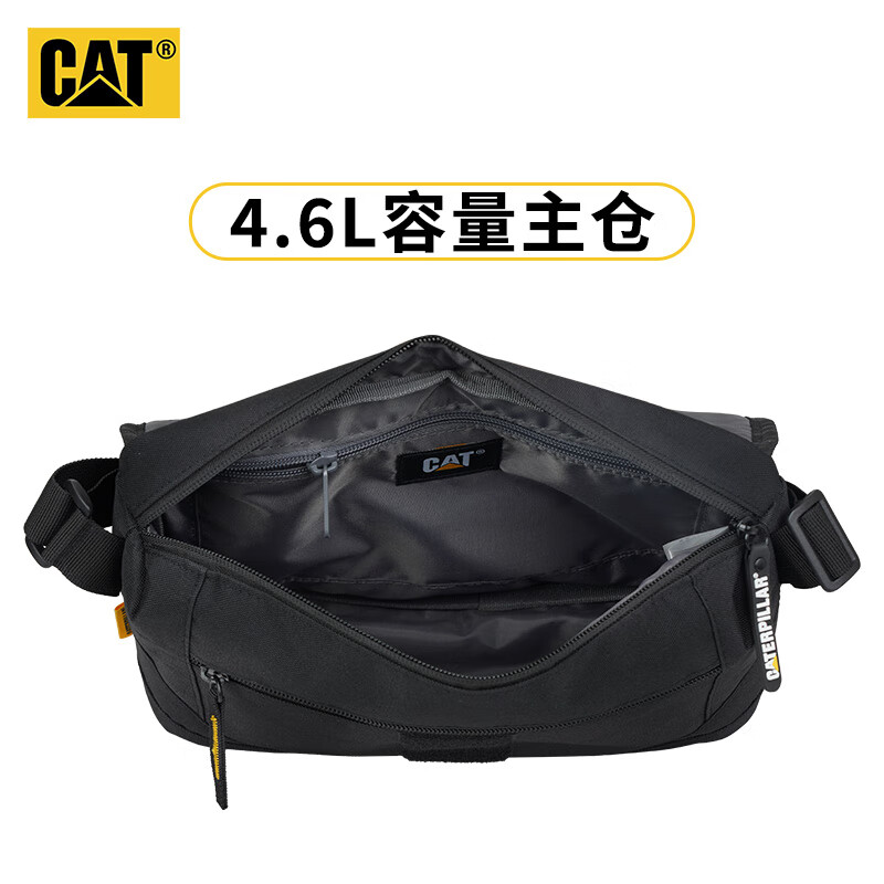 Carter (CAT) crossbody bag, shoulder bag, messenger bag, casual shoulder bag, 11-inch iPad bag for men and women 84512 Black