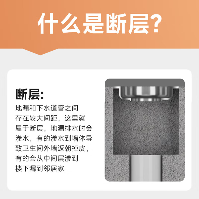 JOCBO Germany Fault Floor Drain Deodorant Core Extended 304 Stainless Steel Bathroom Sewer Floor Drain Extension Pipe 11cm | Special for Fault | Magnetic Deodorant Floor Drain