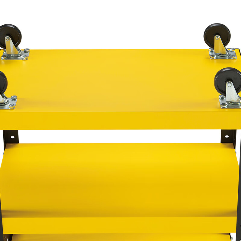 STANLEY Tool Trolley Auto Repair Storage Trolley Industrial Grade Workshop Shelf Mobile Tool Box with Drawer Parts Trolley 3-Gate Tool Trolley with Hanging Plate STST74321-23